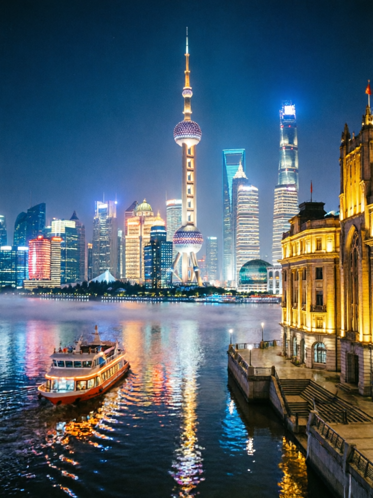 Shanghai Bund Night View Route