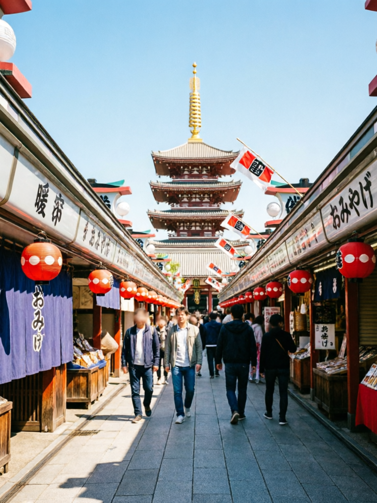 Tokyo Sensoji Temple Approach